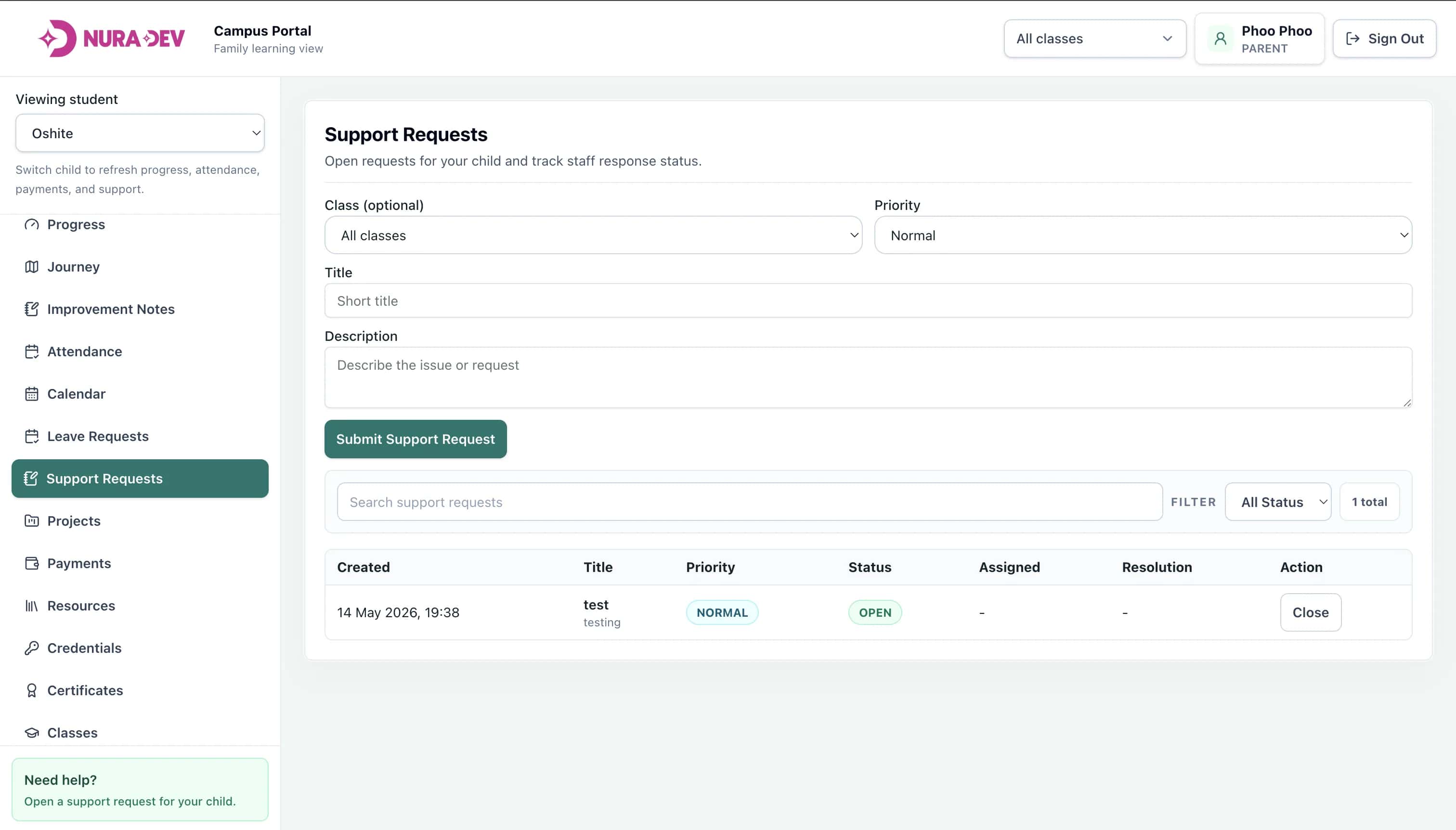 AI support workflow dashboard