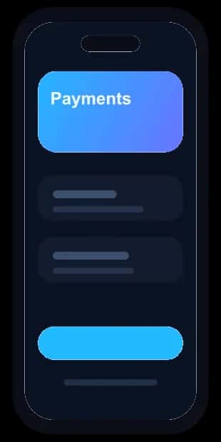 Mobile payment workflow screen