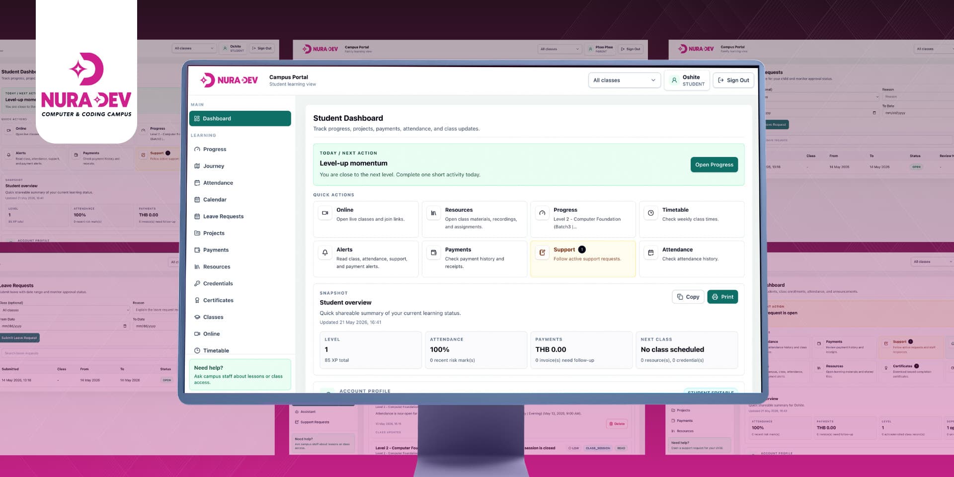 Nura Dev Admin Teacher Portal