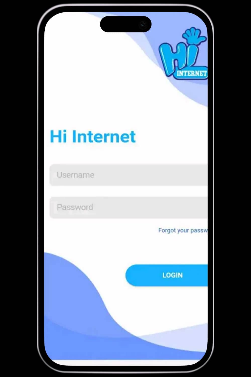 Hi Internet mobile product screen 1