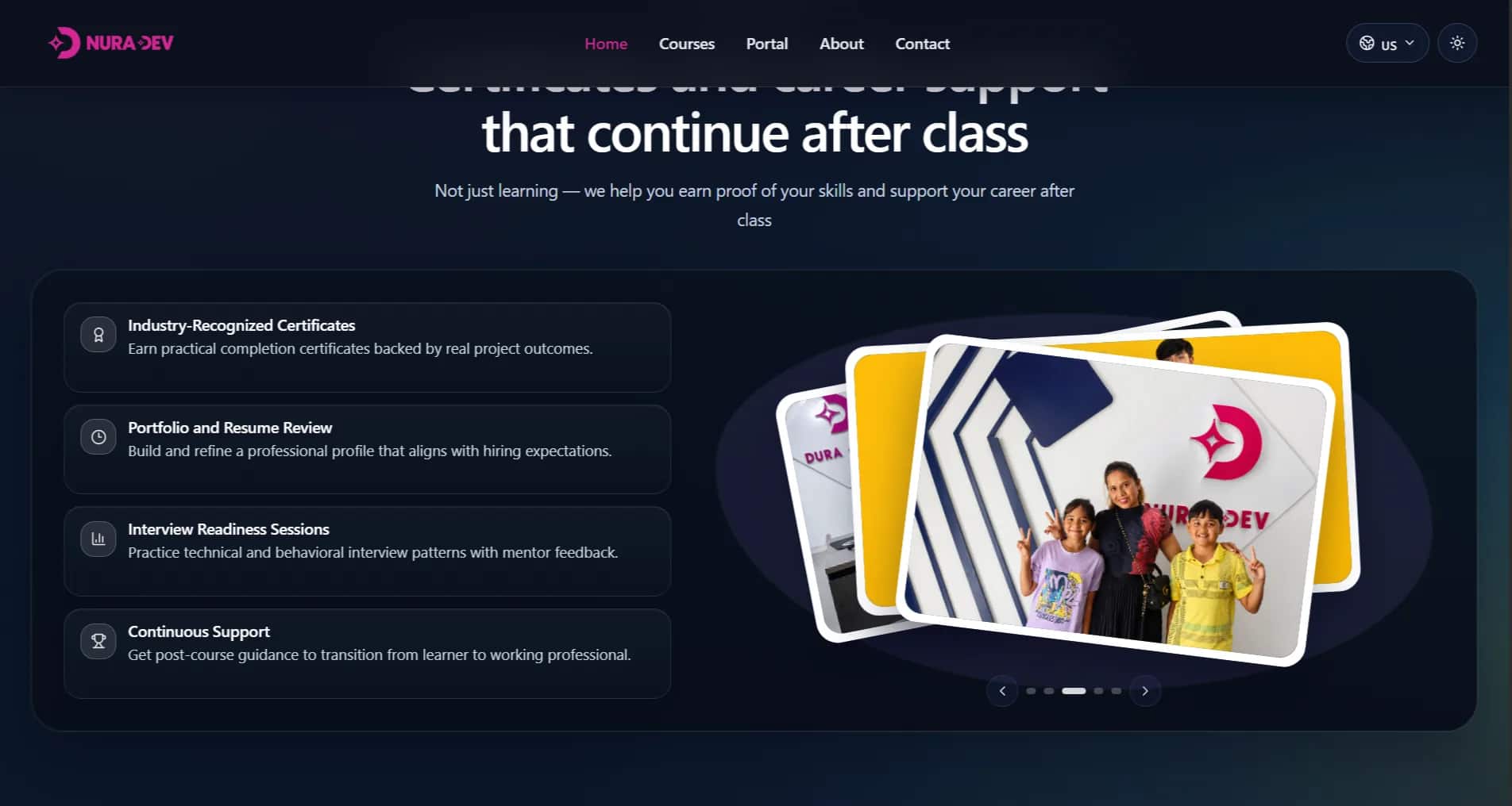 Nura Dev web product screen 3