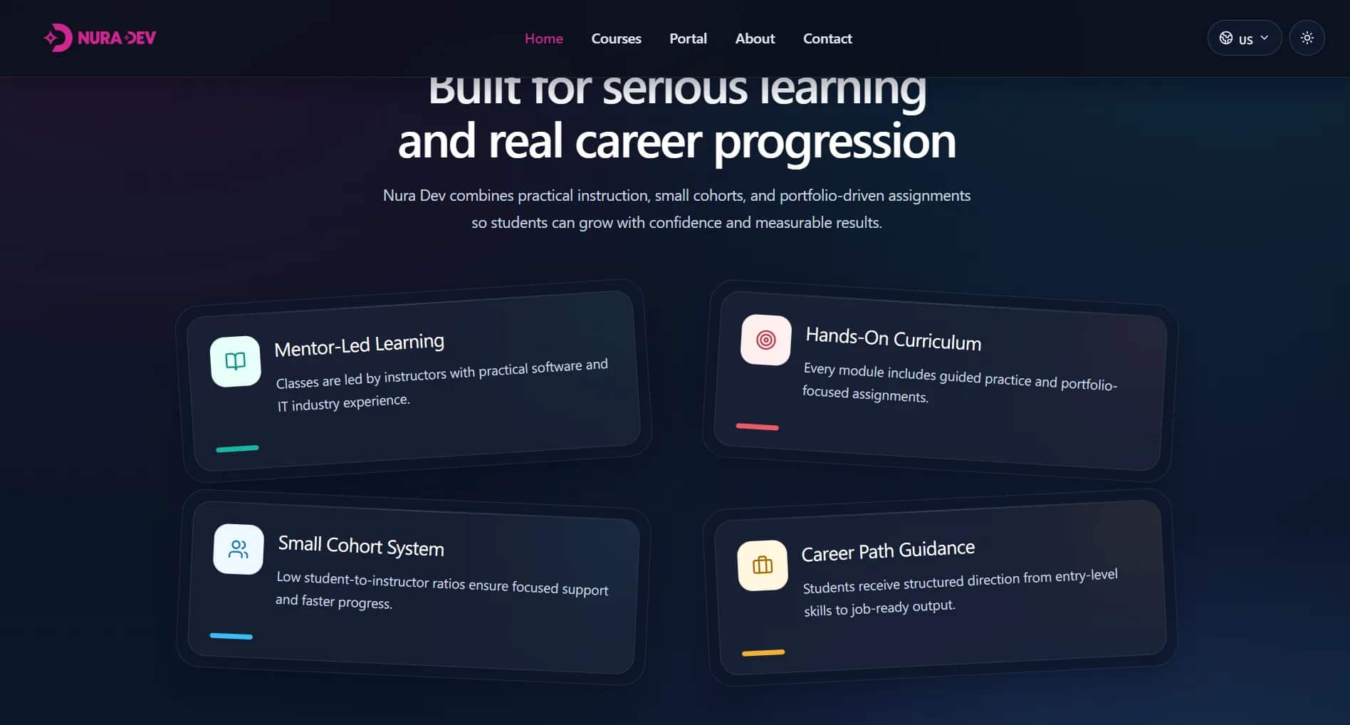 Nura Dev web product screen 4