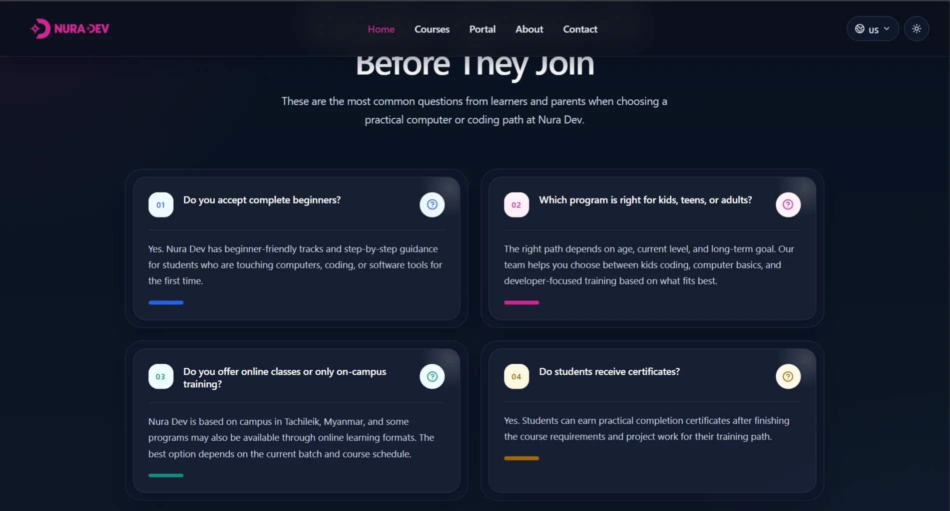 Nura Dev web product screen 5