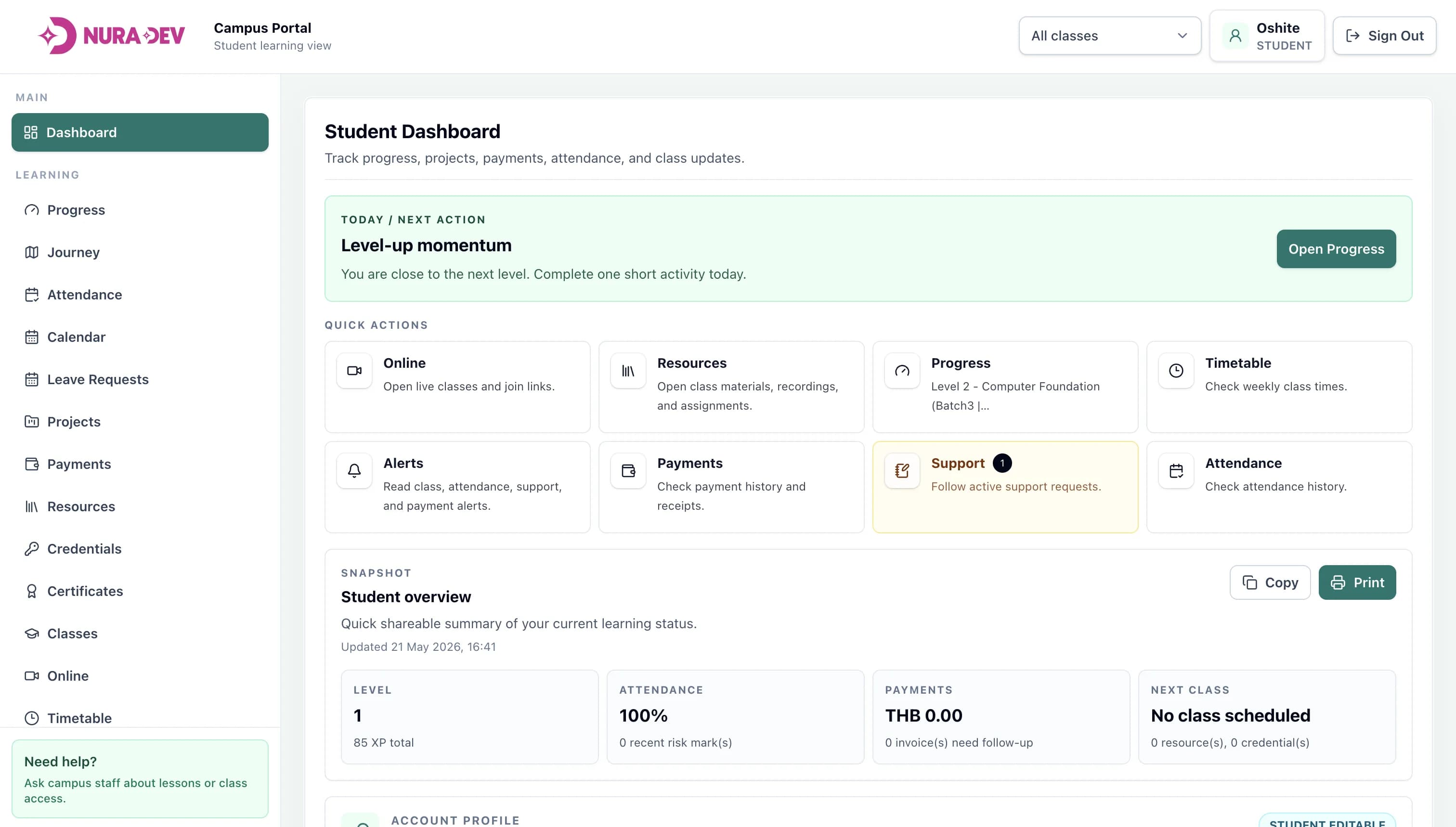 Custom Software Development admin dashboard screen