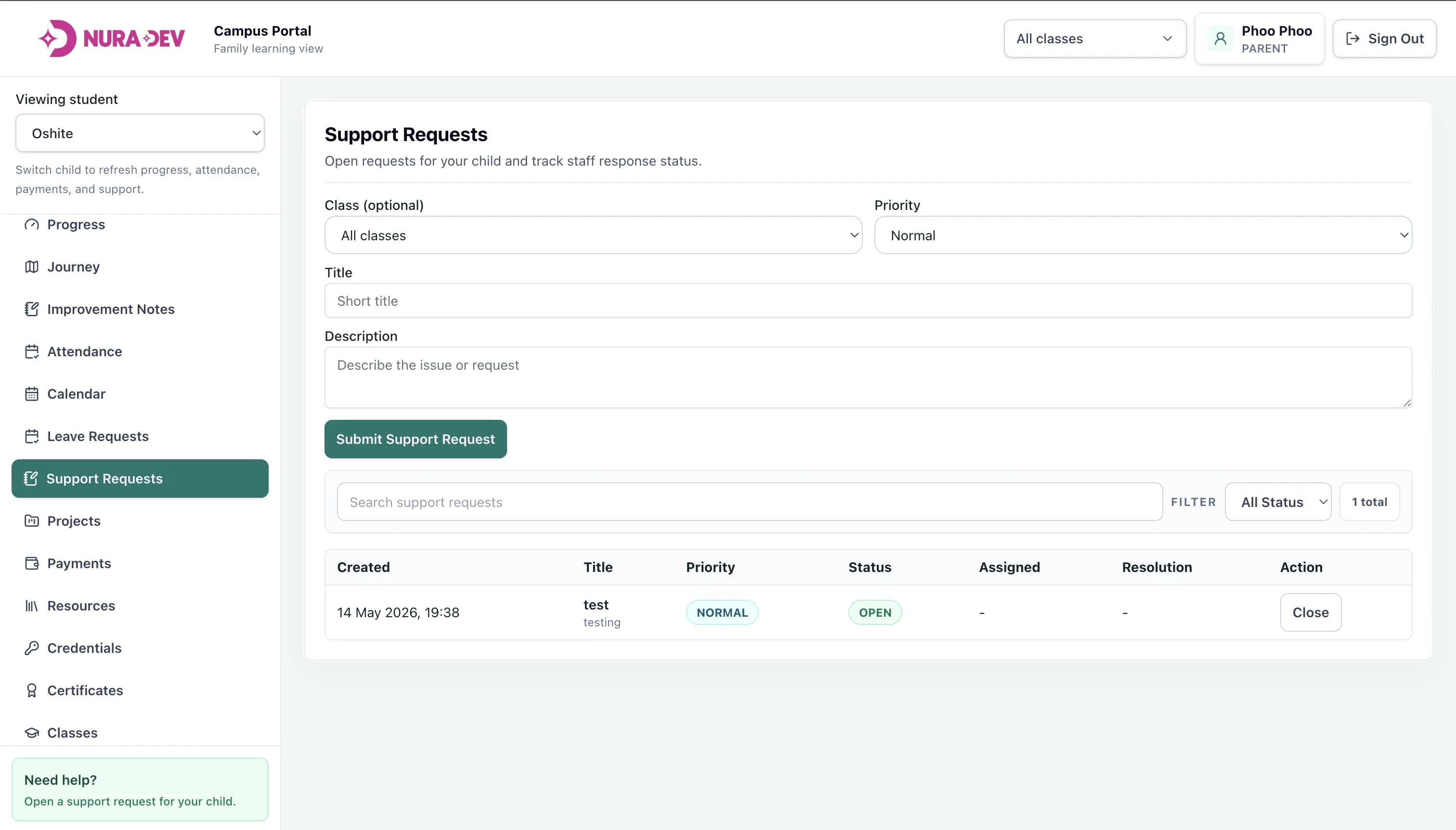 AI & Automation Solutions support workflow screen