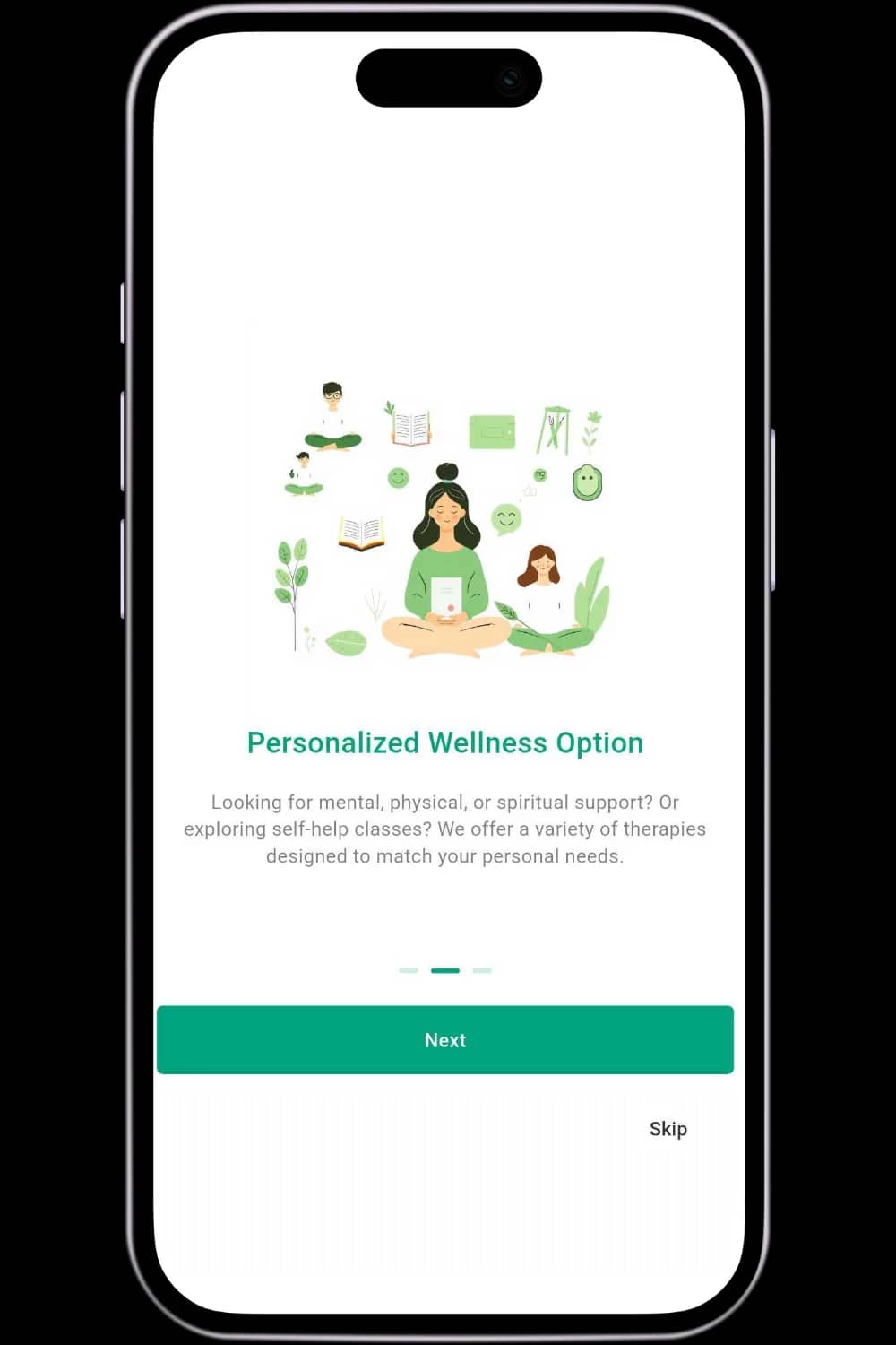 Serenity mobile product screen 1